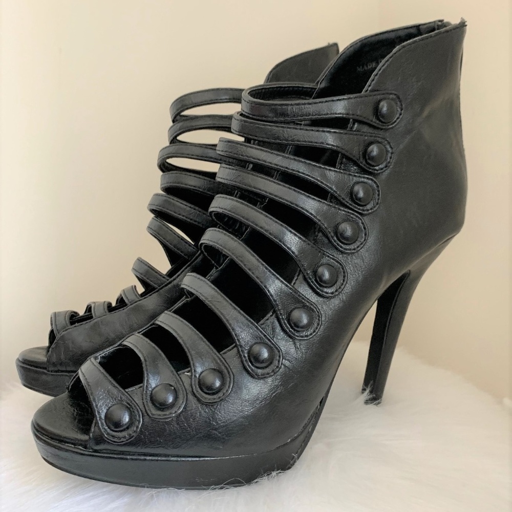 Forever 21 peep toe ankle booties